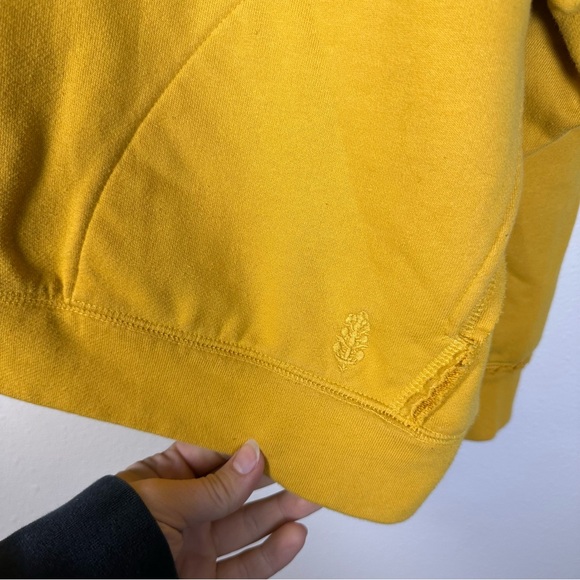 FREE PEOPLE Movement Boho Granola Hip Women M Yellow Logo Metti Crew Sweatshirt - Picture 4 of 10